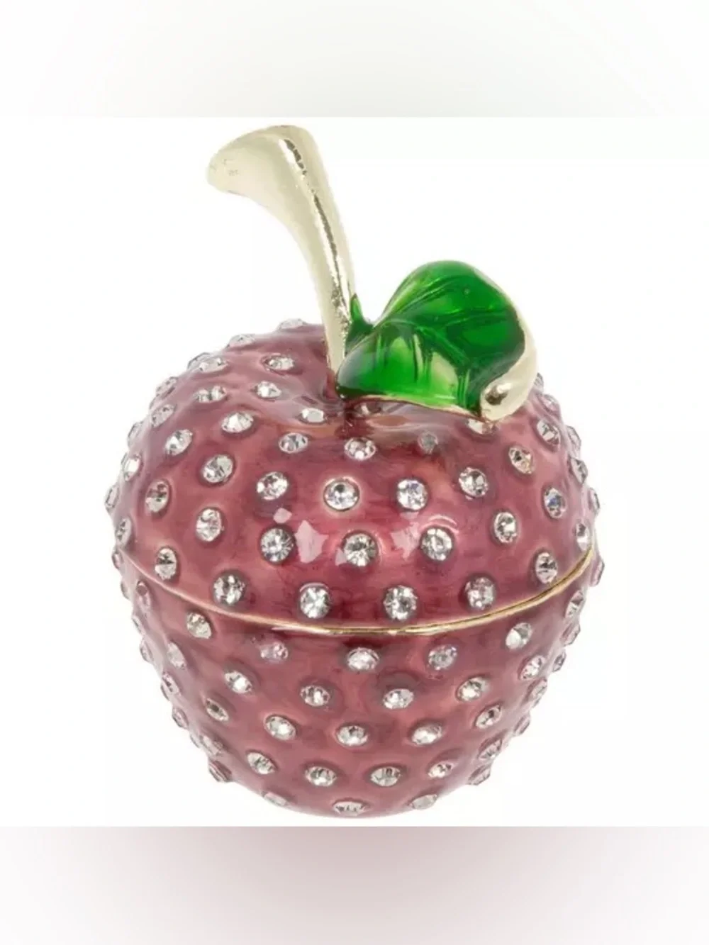 Rhinestone Apple Jewelry Box